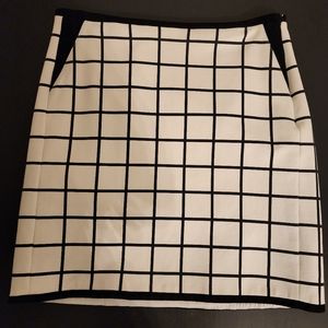 WHBM Windowpane Mini Skirt